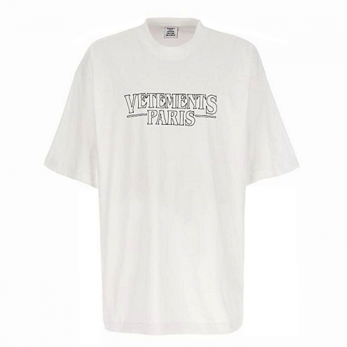베트멍 VETEMENTS 파리스 라인로고 티셔츠