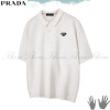 PRADA 워셔블 카라 반팔 니트