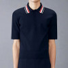 THOM BROWNE 스트레치 카라 반팔티셔츠