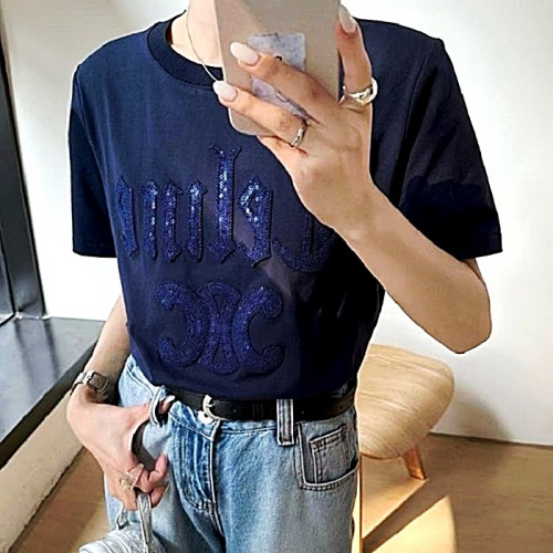 셀린느 CELINE 로고 반팔 티셔츠