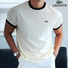 라코스테 LACOSTE 라운드 링거 벨벳 티셔츠