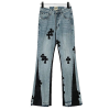 크롬*츠 Chrome hearts 멀티 레더패치 데님 팬츠