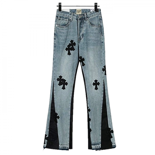 크롬*츠 Chrome hearts 멀티 레더패치 데님 팬츠