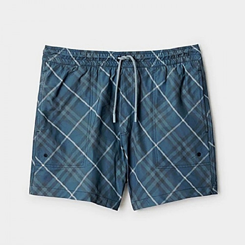 BURBERRY 디아고날 체크드 스윔쇼츠