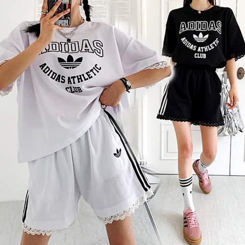 아디다스 ADIDAS 레이스 반팔셋업 SET