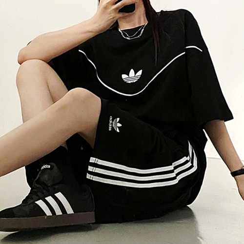 아디다스 ADIDAS 삥절개 반팔 세트