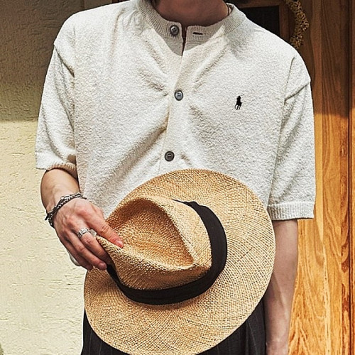 Polo ralphlauren 부클 헨리넥 반팔가디건