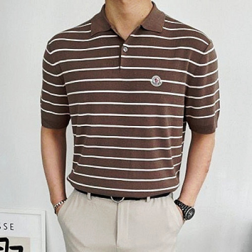 몽클*어 MONCLER 린넨 단가라 카라니트