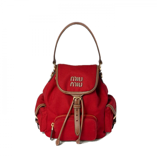 미우미우  MIUMIU  캔버스 및 가죽 미니백팩