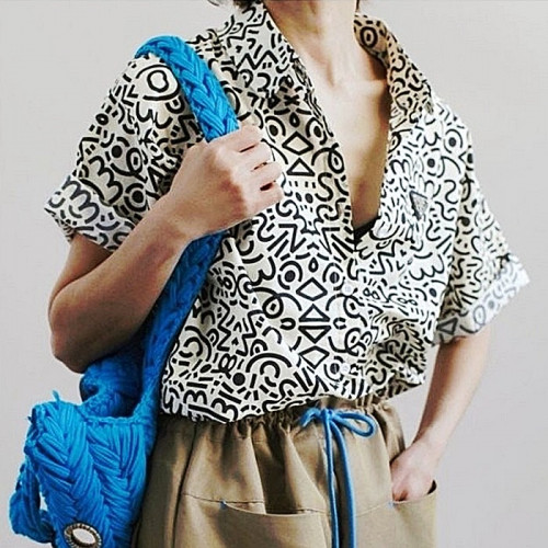 프라다 PRADA 잉크무드 셔츠