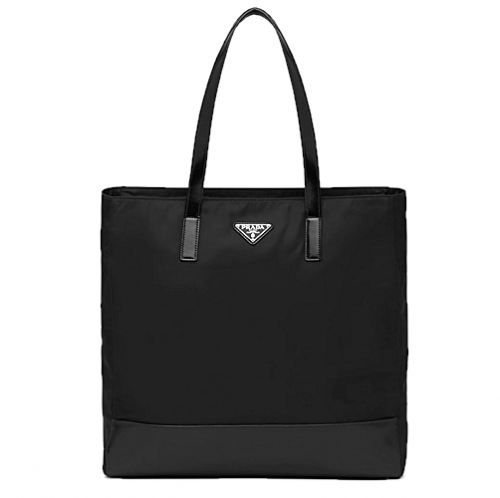 PRADA 리나일론 레더 토트백