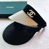 CHANEL 로고띠 라탄선캡