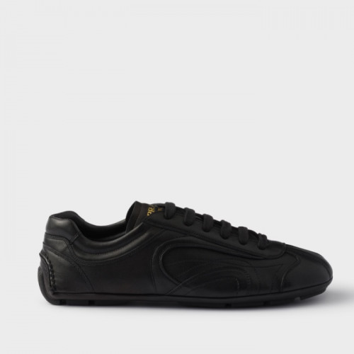 PRADA 몬테카를로 리에디션 2005 앤티크 나파 가죽 스니커즈 - 블랙