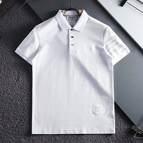 THOM BROWNE 앵커자수로고 코튼 카라티