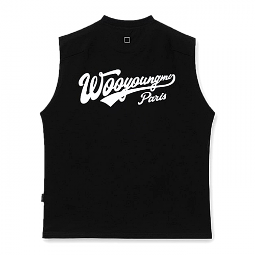 WOOYOUNGMI 파리스 로고드 컷오프 티셔츠