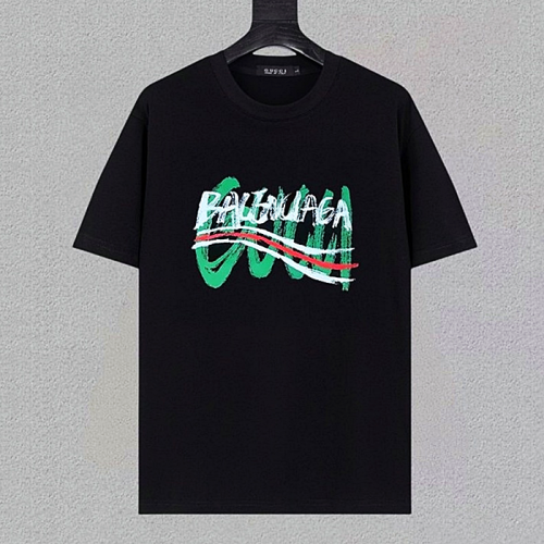 GUCCI 웨이브로고 그린 레드페인팅 티셔츠