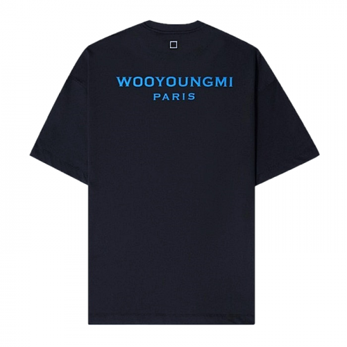WOOYOUNGMI 솔리드로고 패치드 티셔츠