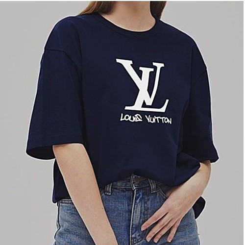 루이*통 LV 핸드 레터링 티셔츠