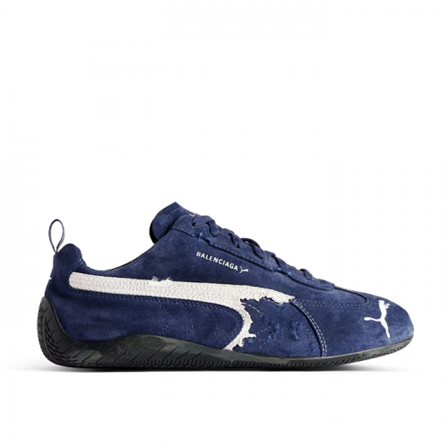 BALENCIAGA x PUMA 스피드캣 스웨이드 스니커즈 - 네이비