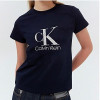 CK 글리터 큐빅로고 티셔츠