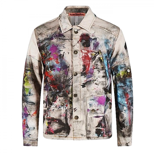 아크네 ACNE STUDIOS 트롱프뢰유 페인팅 데님자켓