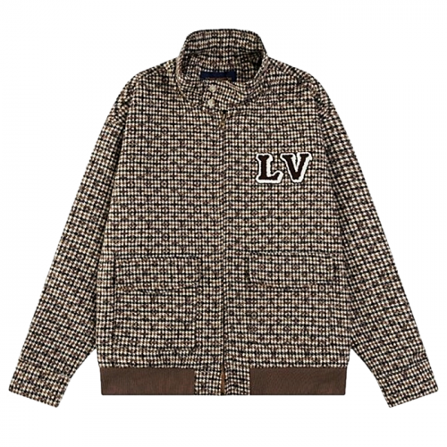 LOUIS VUITTON 모노그램 울 해링턴 블루종