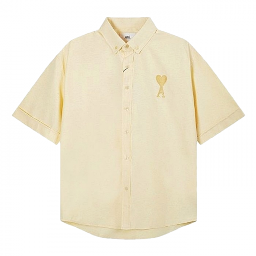 아미 AMI 톤온톤 빅 하트 숏슬리브 셔츠