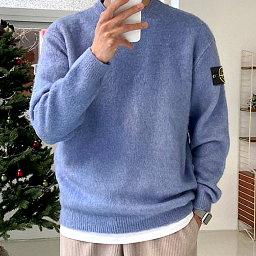 스톤아일*드 STONE ISLAND 캐시미어 알파카 헤어니트