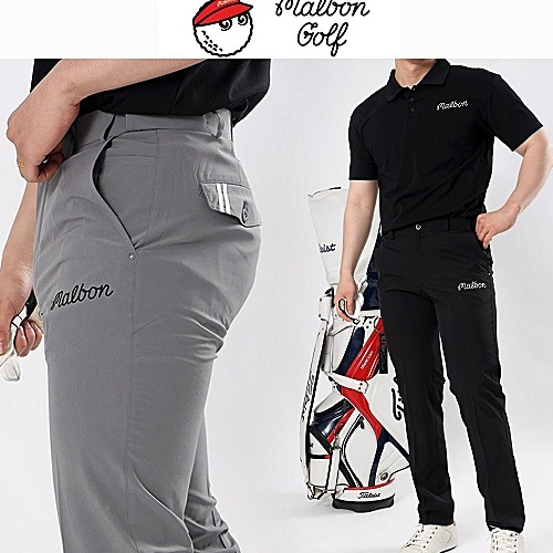 말본 MALBON 백포켓 두줄 스판팬츠