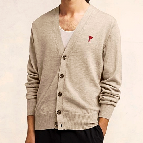 아미 AMI 드 꾀흐 엠브로이더리 니트 가디건