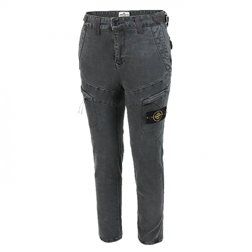 STONE ISLAND 안기모 피그먼트워싱 스판 카고 베이직핏 팬츠