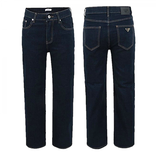 PRADA 진청 스판 히든밴드 미디엄 테이퍼드핏 데님