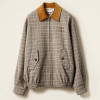 미우 MIUMIU 더블체크드 블루종 자켓