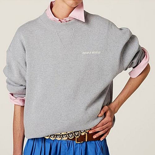 미우미우 MIUMIU 인타르 아이코닉 스웻셔츠