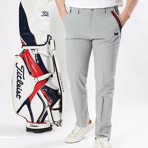 P*G 주머니 레드 두줄 슬렉스