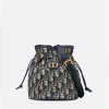 30 Montaigne 드로우스트링 미니 버킷백 - 블루 Dior Oblique 자카드