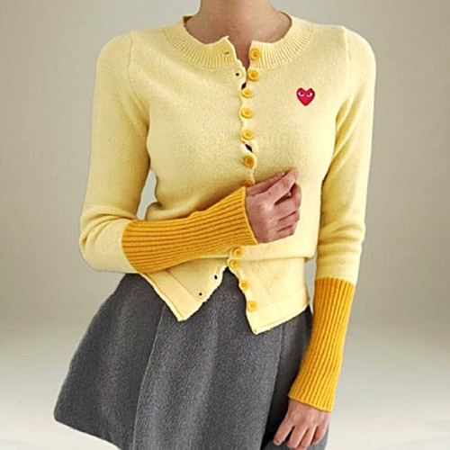 꼼데 COMME des GARÇONS 소매배색 가디건