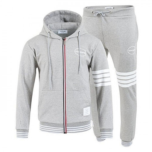 THOM BROWNE 사선 시보리 후드 집업 SET