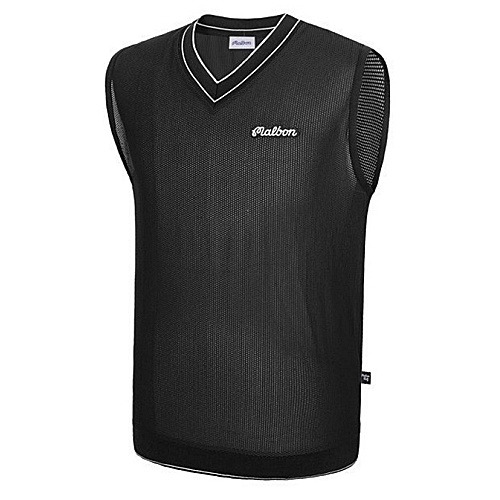 말* 자수 패치 베이직 엠보 메쉬 조끼