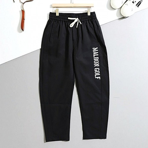 MALBON 버킷햇 레터링 밴딩 와이드 팬츠