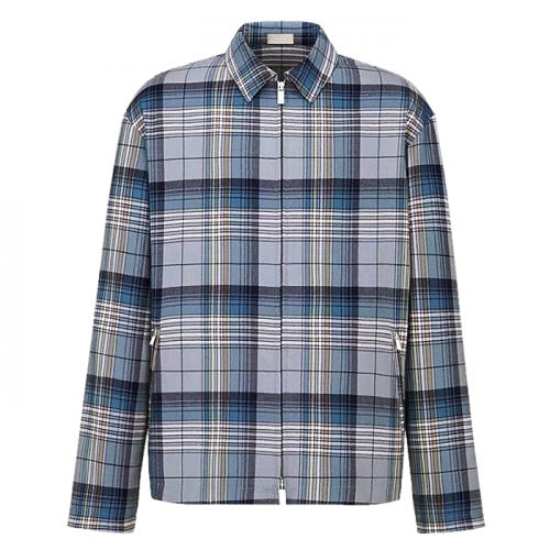 DIOR 체크 지퍼 셔츠 자켓