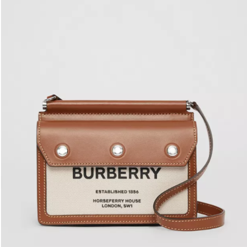 BURBERRY 미니 포켓 호스페리 프린트 타이틀 백
