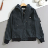 STONE ISLAND 와펜 후드 집업 자켓