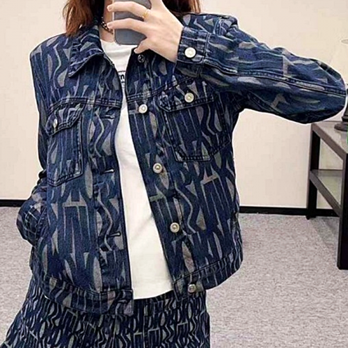 디올 DIOR MISS 레터링 패턴 청자켓