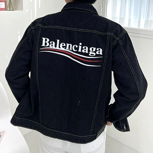BALENCIAGA 웨이브 로고 데님자켓