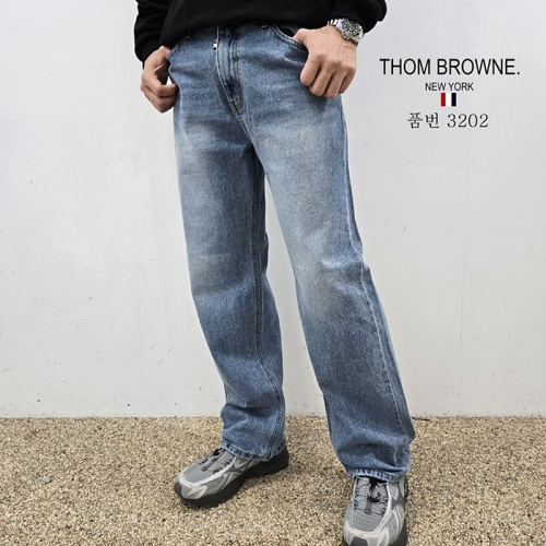 THOM BROWNE 세미와이드 청바지 3202