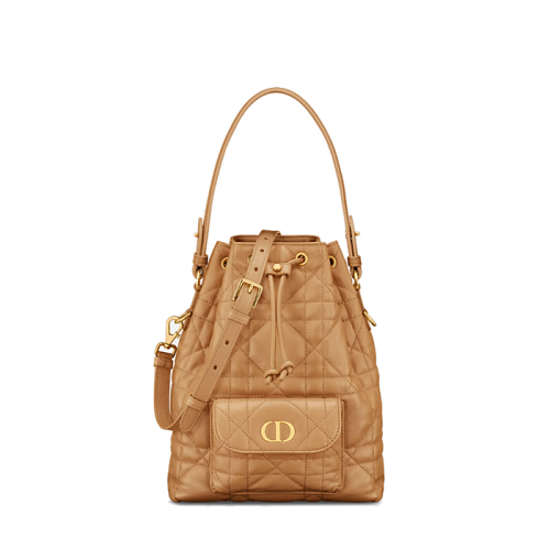 Dior Caro 스몰 버킷백 - 라이트골드