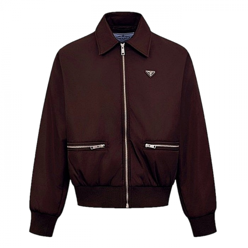 PRADA 더블지퍼 포켓 블루종 자켓