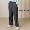 PRADA 맞주름 와이드 슬랙스