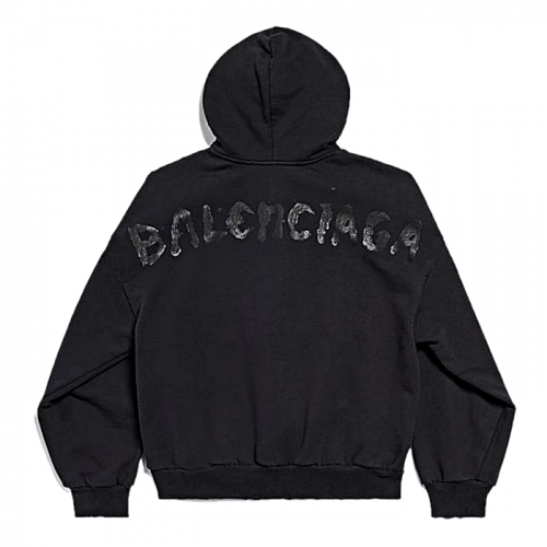 BALENCIAGA 페인티드 로고 후디집업